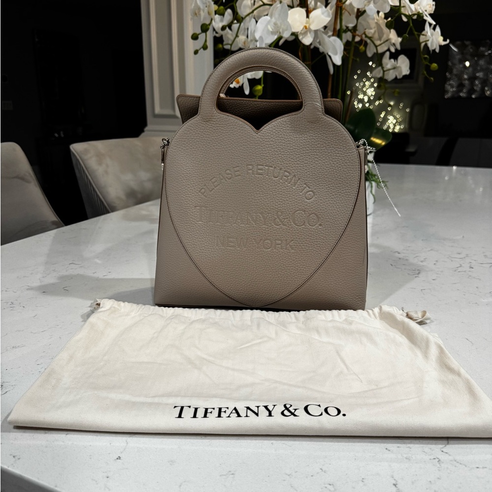 Tiffany & Co. Please Return To Tiffany Crossbody Tote Bag - Taupe/Sand Rare